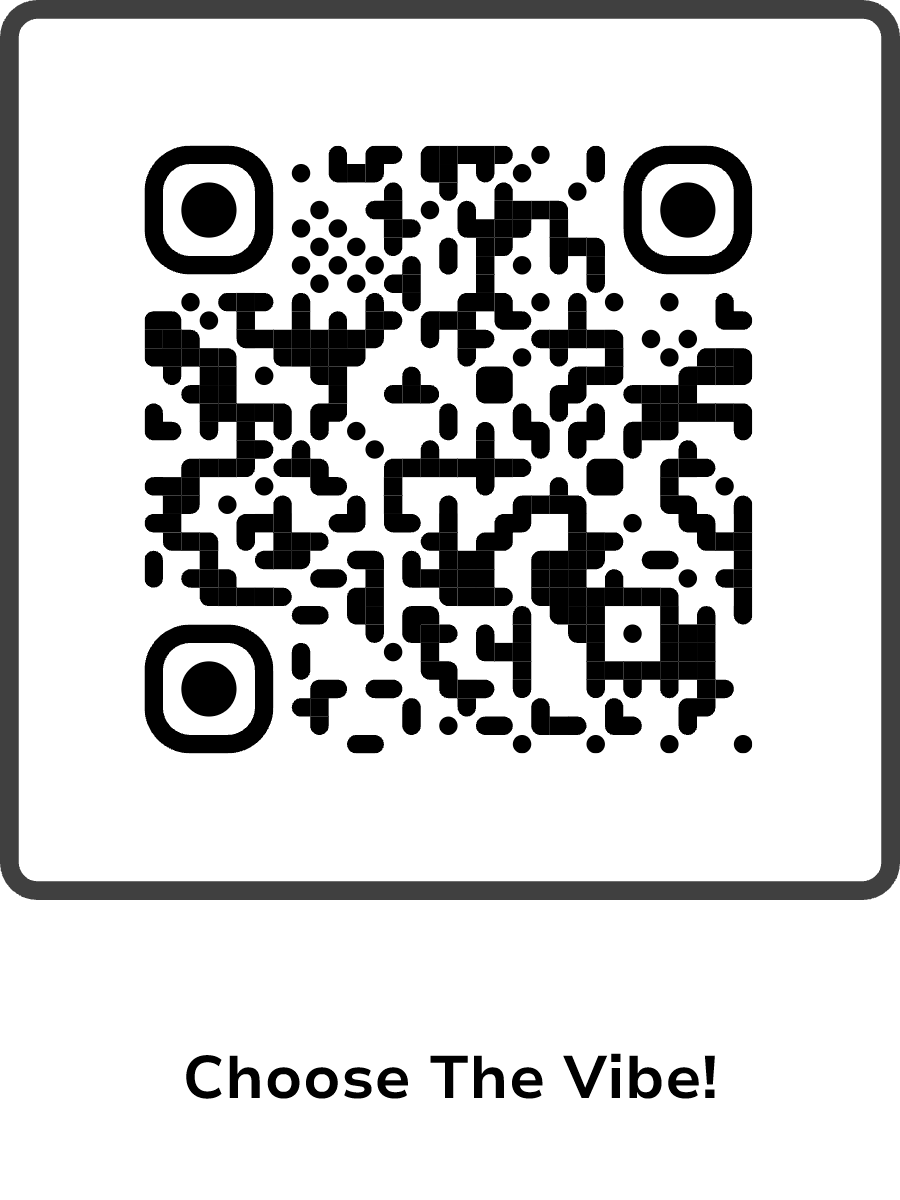 QR code to vote for tonight's music vibe